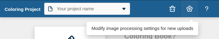 FotoMedley toolbar to select image processing options
