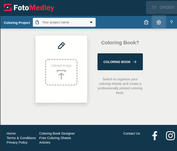 Animated example of uploading multiple images and changing the image processing settings for each upload