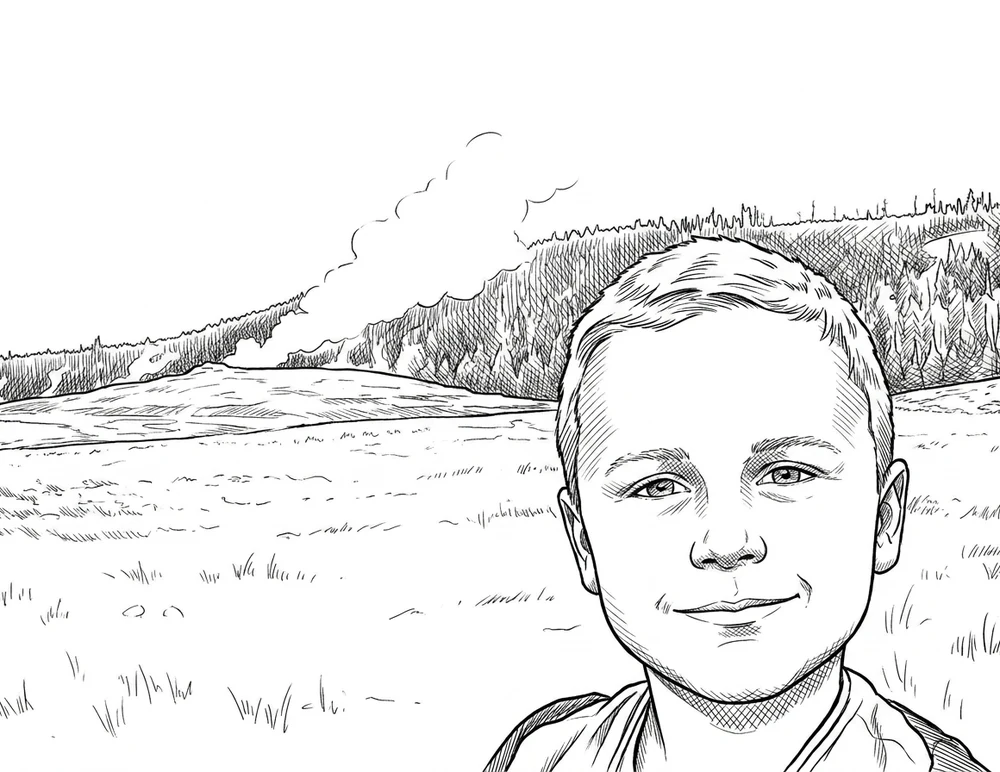 Ink Crosshatch Coloring Page